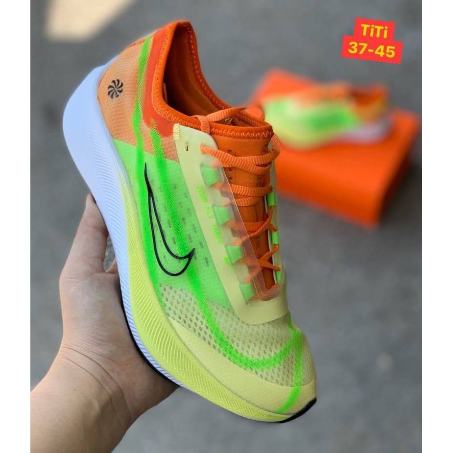 รองเท้าวิ่งไนกี้ Nike Zoom Fly3 Green-Yellow รุ่นยอดนิยม มาใหม่