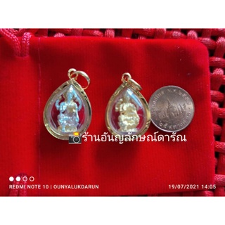 #จี้พระแม่ลักษมี ปางคชลักษมี กรอบทอง18K  เทพีแห่งความร่ำรวยและประทานพรความรัก   เทวาภิเษกแล้ว