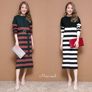 Two-Tone Stripe Dress