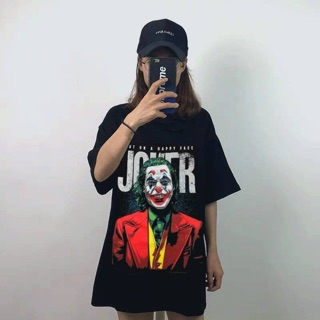 Joker เสื้อยืดoversizedสกรีนลายโจ๊กเกอร์