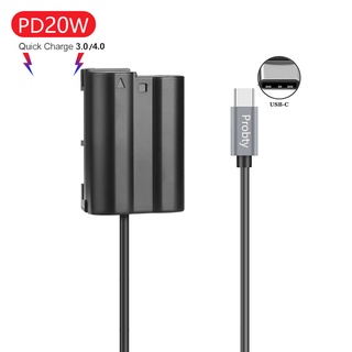 USB-C TO EN-EL15 Dummy Battery DC Power AC Adapter for Nikon D7000 D7100 D7200 D750 D800E D810A Z5 Z6 Z7 II Camera