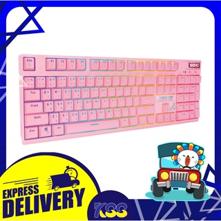 KB-741P PINKKER Optical Sw RGB Mechanical Gaming Keyboard//คีย์บอร์ดรุ่นใหม่ // สายหวานต้องจัด// ชมพูสดใส //