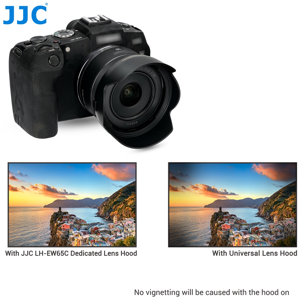 JJC Lens Hood EW-65C ฝาครอบเลนส์กล้อง Canon RF 16mm F2.8 STM อุปกรณ์เสริมกล้อง LH-EW65C