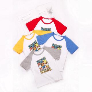 Paw Patrol  เสื้อผ้าเด็ก 6 สีผ้าฝ้ายระบายอากาศได้ 100% แขนสั้นเสื้อยืดการ์ตูนยอดนิยม