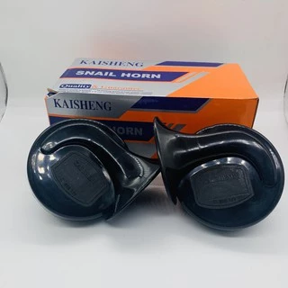 *แตรหอยโข่ง KAISHENG 110 DB สีดำ เหมาะกับรถยนต์ และมอไซค์ทุกชนิด 12V