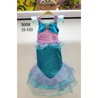 พร้อมส่ง 3008 ชุดนางเงือก เด็ก ชุดเงือก ชุดเดรสหางปลา ชุดหางปลา ใส่เดินได้ Mermaid dress