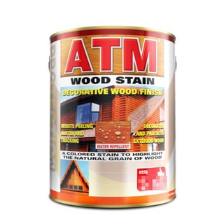 เอทีเอ็ม สีย้อมไม้ ( ATM Wood Stain Decorative Wood Finish ) ขนาดแกลลอน 5 ลิตร **สั่งได้ครั้งละ 2กล.นะคะ**