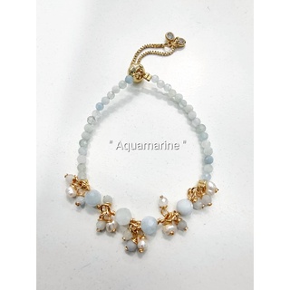 ข้อมือหินนำโชค AD003FW_AQUAMARINE อความารีน