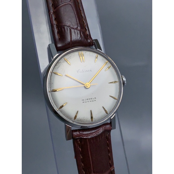 นาฬิกาข้อมือโบราณ นาฬิกาข้อมือไขลาน นาฬิกาเก่าซิติเซ้น vintage Citizen Phynox 15 jewels