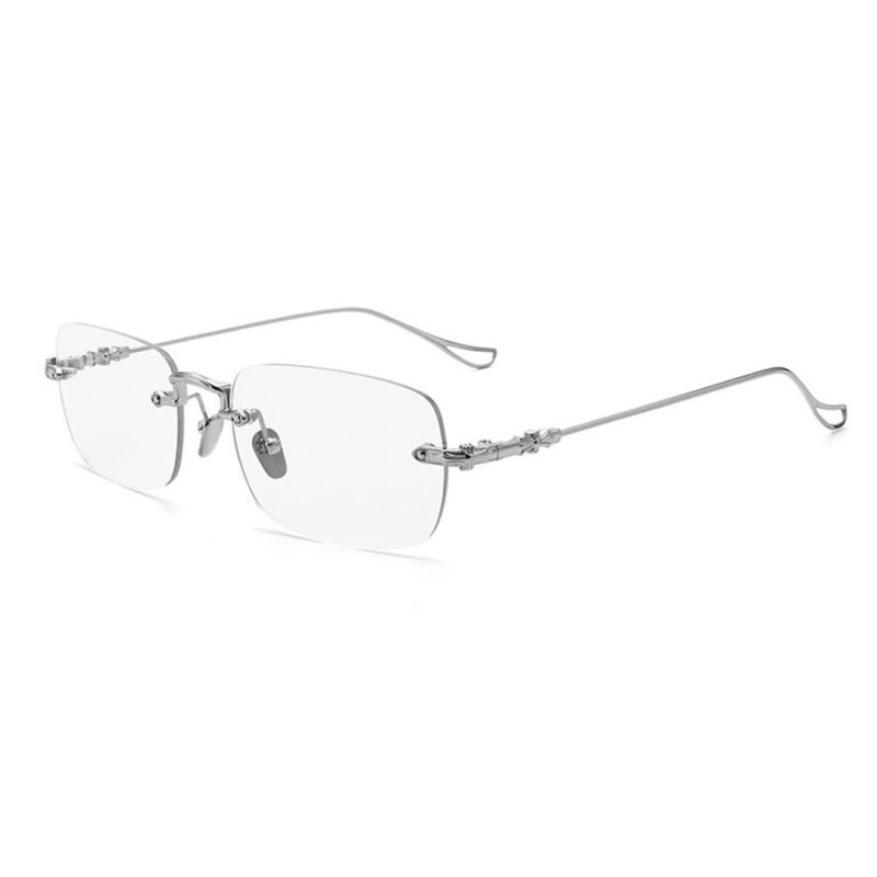 sale ลดล้างสต็อก #พร้อมส่งในไทย แว่นไร้กรอบ Men Rimless Glasses (งานตำหนิ)