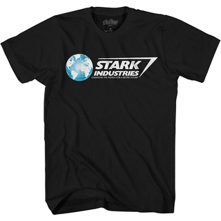 เสื้อยืดผ้าฝ้ายพรีเมี่ยม เสื้อยืด พิมพ์ลาย Marvel Iron Man Stark Industries
