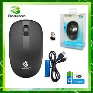 Bosston Wireless Mouse 2.4GHz 1200DPI รุ่น Q8 # เมาส์ไร้สายสามารถชาร์จไฟได้