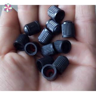 8pcs/lot Car Tire Valve Stems Caps Dome Shape Dust Valve Black Bike Tyre Plastic Cap with Rubber Seal Ring Car Accessories YDEA