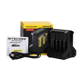 แท่นชาร์จเปล่า Nitecore i8 สามารถชาร์จพร้อมกันได้ 8 ก้อน แยกชาร์จอิสระ ไฟตรง ของแท้ โค้ดบนกล่องเช็คได้