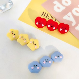 กิ๊บติดผมสาวน่ารัก  star love edge clip cloud duckbill clip girl headdress hair accessory hairpin