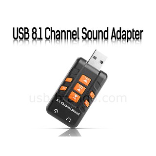 อะแดปเตอร์ USB Virtual External 8.1 Channel Audio Sound Card Sound Adapter สำหรับ Laptop pc