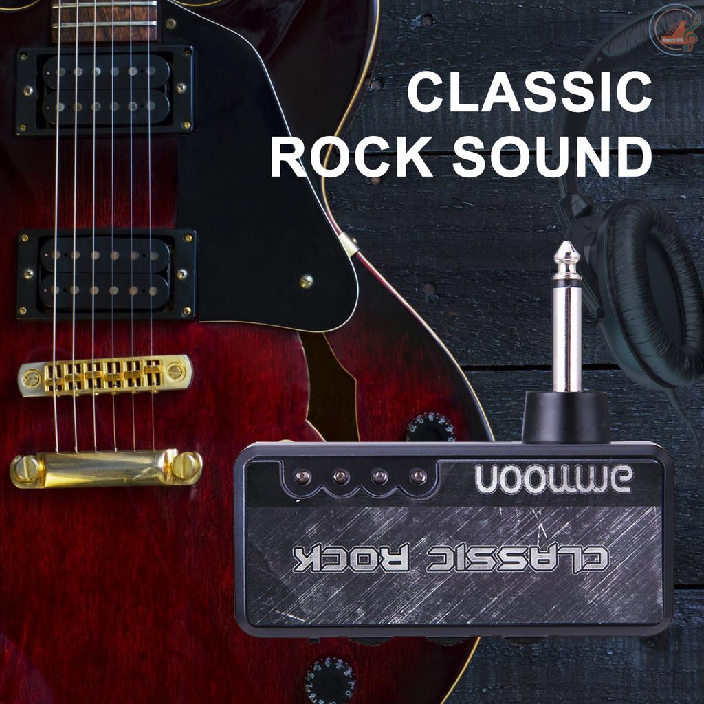 HY ammoon Electric Guitar Headphone Amplifier Amp 14 Inch Plug 3.5mm