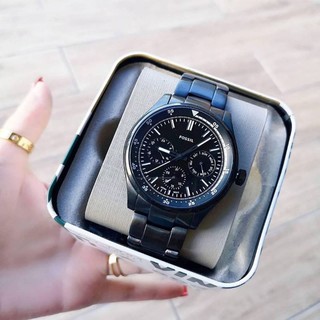 (สด-ผ่อน)🎗แท้100% Fossil Belmar Multifunction Black Stainless Steel Watch