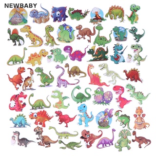 Newbaby สติกเกอร์ ลายการ์ตูนไดโนเสาร์ คละแบบ สําหรับติดตกแต่งสมุดภาพ กระเป๋าเดินทาง แล็ปท็อป กีตาร์ 50 ชิ้น