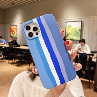 Blue Rainbow Stripes Cover Case เคสสายรุ้งสีน้ำเงิน