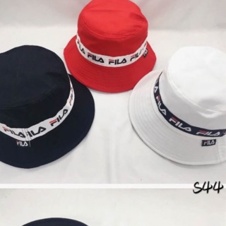 หมวก Fila Bucket ลายสกรีนแน่นชัด คุณภาพ 100%