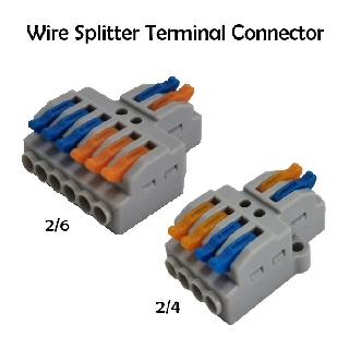 ตัวแยกสายไฟ / Wire Splitter Terminal Connector (เข้า 2 ออก 4 , เข้า 2 ออก 6)