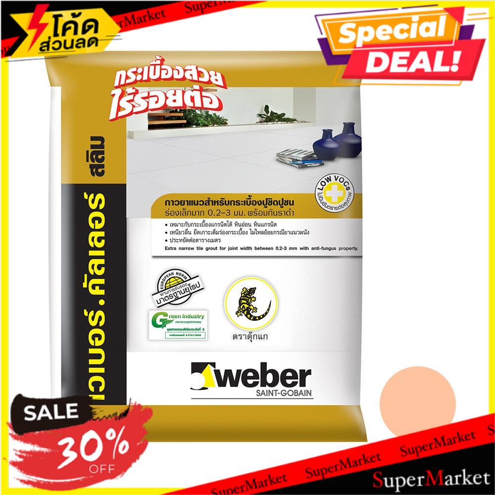 💥โปรสุดพิเศษ!!!💥 กาวยาแนว เวเบอร์คัลเลอร์ สลิม 1 กก. สีน้ำตาลอ่อน กาวยาแนว TILE GROUT WEBERCOLOR SLI
