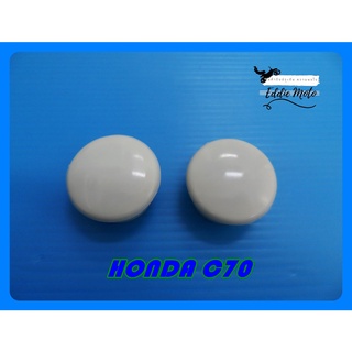 HONDA C70 REAR FORK RUBBER STOPPER "WHITE" (1 PAIR)  // ยางอุดตะเกียบหลัง สีขาว 1 คู่