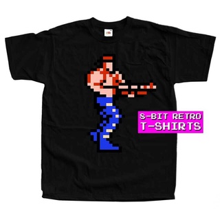 ผลิตภัณฑ์ใหม่👕เสื้อยืด ผ้าฝ้าย 100% พิมพ์ลาย Contra Lance Screen 8 Bit Nes Game สําหรับผู้ชาย