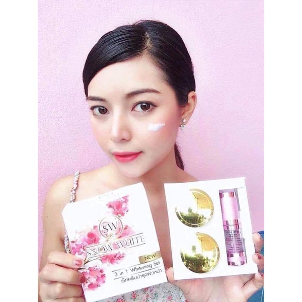 ครีมสโนไวท์ ชุดครีมหน้าใส ได้รับ 4 ชิ้น :สบู่,กันแดด,เซรั่ม,ครีมกลางคืน - รูปที่ 4