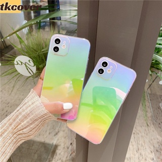 เคสโทรศัพท์มือถือ PC แข็ง แบบใส ไล่โทนสีรุ้ง สําหรับ Vivo X70 Pro+ Y20 Y20S Y20i Y11S Y12S Y12A Y20T Y20G Y17 Y19 Y15 Y11 Y51 Y31 V20 SE IQOO 8 Pro Z5 Y52S