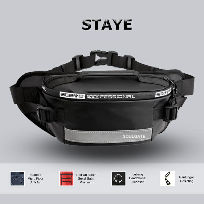 MENS WAISTBAG WAIST BAG SLING BAG / COOL WAIST BAG