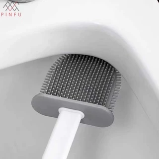 แปรงขัดห้องน้ำซิลิโคน แปรงขัดห้องน้ำติดผนัง พร้อมฐานตั้งเก็บ Toilet Brush