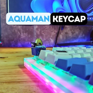 ส่งฟรี Keycap Custom Aquman คีย์แคป ส่งจากไทย เรซิ่น ทำสีเองได้