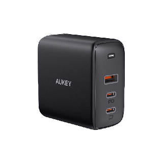 AUKEY PA-B6S หัวชาร์จเร็ว 90W Omnia 3 ช่อง สำหรับ iPhone 14 / 13 / 12 Series หัวชาร์จ MacBook Air , MacBook Pro Adapter Wall Charger รองรับไฟสูงสุด 90W หัวชาร์จ หัวชาร์จ Samsung 45W หัวชาร์จ 65W รุ่น PA-B6S