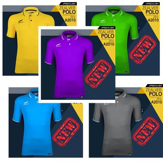 A2010 ZEALVER POLO เสื้อโปโลซิวเวอร์ แบบมีกระเป๋า ทรง มาตรฐาน ชาย เหลือง ฟ้า ม่วง เทา เขียว