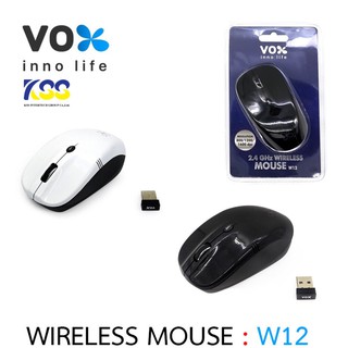 Vox Wireless Optical Mouse รุ่น W12 (Mouse ไร้สาย) รับประกันสินค้า 1 ปีพร้อมกล่อง