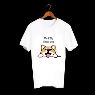 เสื้อยืดลายหมา ชิบะ อินุ Me &amp; My Shiba Inu MMD40