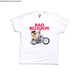 คอลูกเรือเสื้อยืดคอกลมเสื้อยืดวง - BAD RELIGION - AMERICAN JESUS - Mผ้าฝ้ายแท้