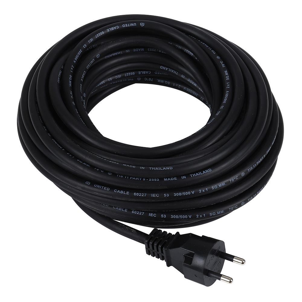 หัวปลั๊ก 2 ขา กลม+สาย VCT 2x1 SQMM 10M SOK