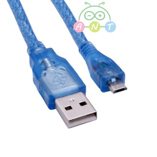 พร้อมส่ง-30 cm. USB 2.0 Micro USB to USB Cable Fast charger Data Cord for MP3 MP4 Player Camera Car DVR GPS