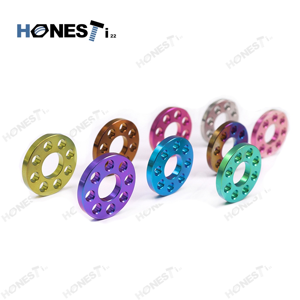 Honesti22 Titanium Alloy Gr5 8 Holes Flat Washer gasket Motorcycle electric vehicle modification