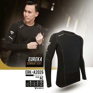 ERK-A2026 เสื้อ รัดกล้ามเนื้อ รัดรูป บอดี้ฟิต bodyfit ยูเรก้า แขนยาว EUREKA COMBAT SUIT  ชาย + มี ใบกำกับภาษี สีดำ