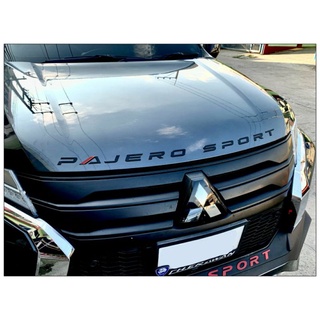 โลโก้อักษรฝากระโปงหน้า PAJERO SPORT งานไทย มีเพลทรองติด