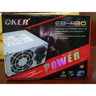 OKER Power Supply 480W EB-480 พาวเวอร์ซัพพลาย