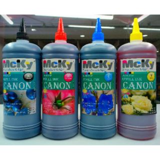 หมึกเติม Canon ขนาด1000ml. ขวดปลายแหลม เติมง่าย Bk(ดำ) C(ฟ้า…