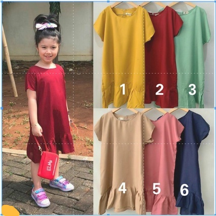 WHOLESALE 10 PCS Jasmine Girls Dresses คละสี 2.4.6.8.10 Years By Ramona Co Childrens Clothing Busine