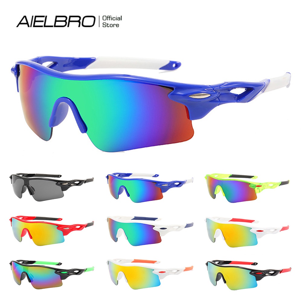 Aielbro Boy Kids Sports แว่นตากันแดด Uv400 จักรยานขี่แว่นกันแดด