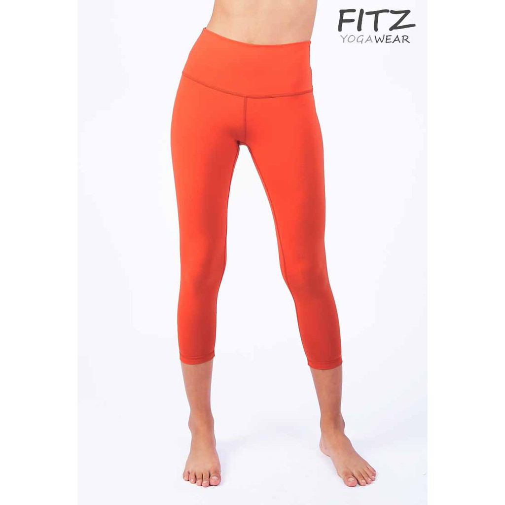 กางเกงโยคะขา 5 ส่วน รุ่น Fitz - Simplicity Capri - Autumn Orange