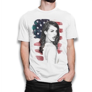 เสื้อยืด แบบนิ่ม พิมพ์ลาย Lana Del Rey Art American เหมาะกับของขวัญ แฟชั่นสําหรับผู้ชาย